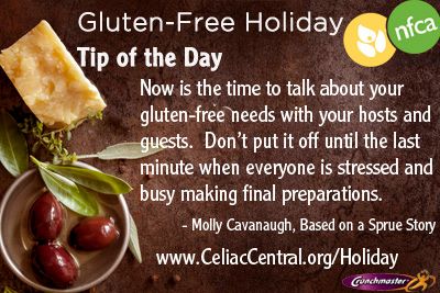 NFCA gluten-free holiday tip of the day