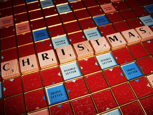 Christmas Scrabble game
